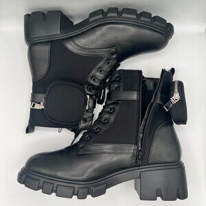 NEW Lug Sole Platform Booties - Women's Size 12 - Black